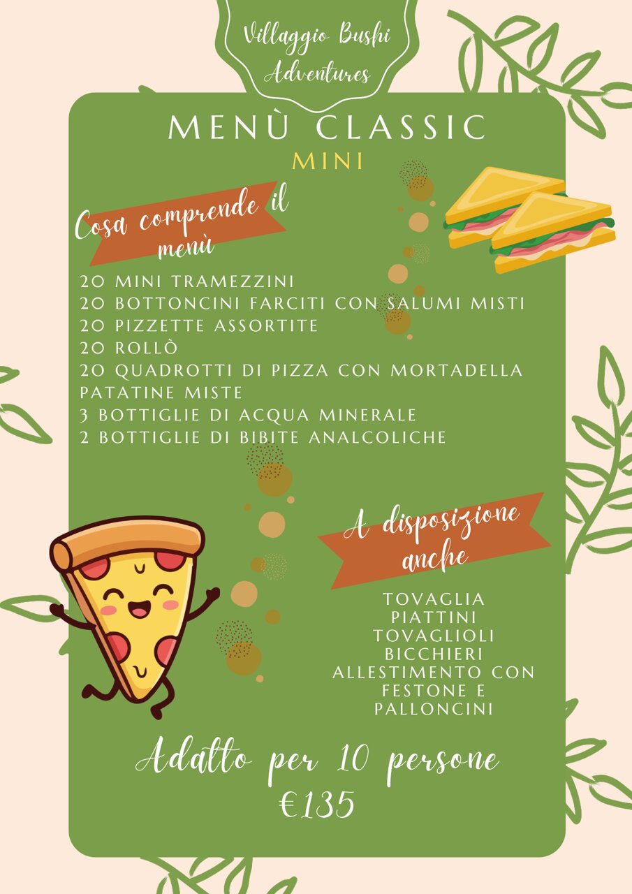 Menù Classic Mini