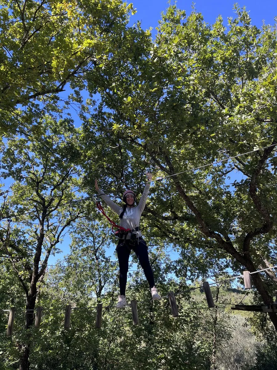 Percorso verde passaggio sospeso