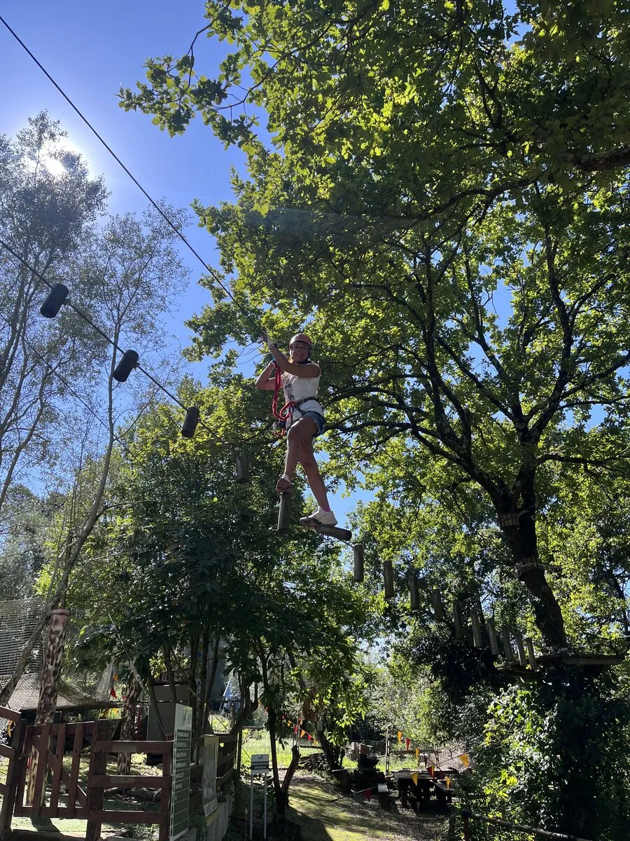 Percorso verde persona zipline